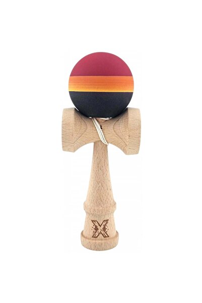 Kendama X Kendama Originala X, Profesionala, Rubber Grip, din Lemn, 18 cm