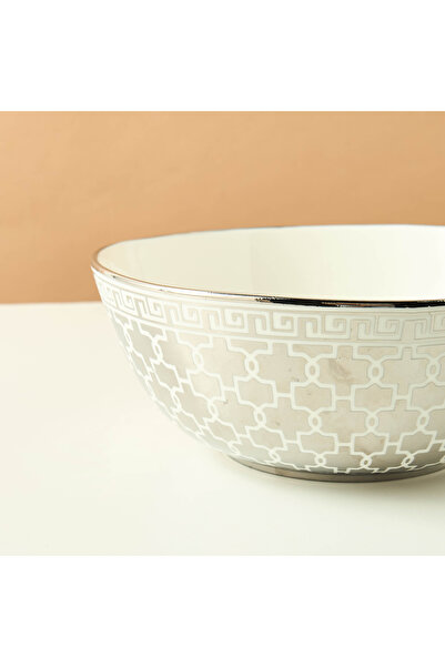 Giacomo Desing Gia Como Printed Porcelain Salad Bowl - 25 cms