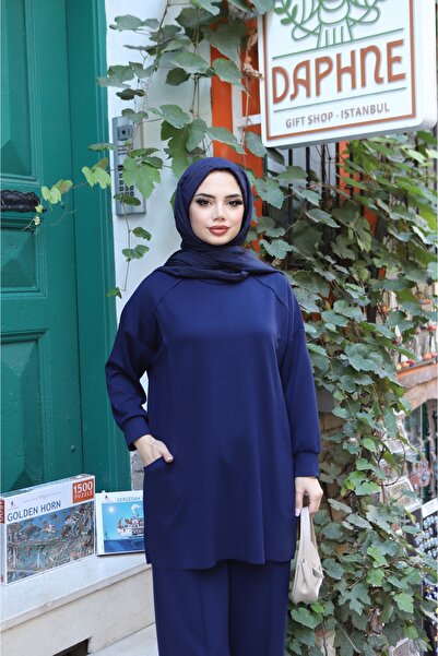 NİSUM MODA Modal Suit with Side Pockets and Zipper