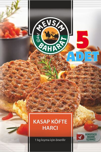 Dört Mevsim Baharat Kasap Köfte Harcı 100 gr x 5’li Paket – Mükemmel Lezzet K...