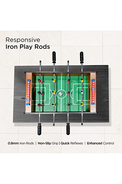 Sparnod Fitness SFT-10 2FT Mini Foosball Table – Tabletop Soccer Game with 12 Players & 2 Foosballs