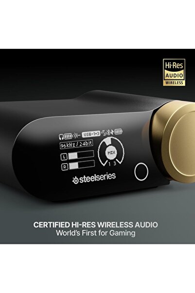 SteelSeries سماعة الألعاب اللاسلكية Arctis Nova Elite عالية الدقة (Sage & Gold)