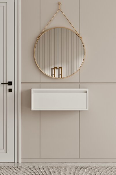 moldesan Noir Beyaz MDF Duvara Monte Dresuar 90 cm