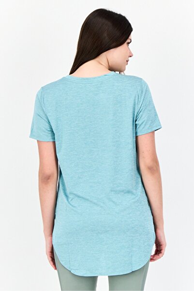 SKECHERS Women Sportswear Fit Short Sleeves Training Top, Light Turquoise