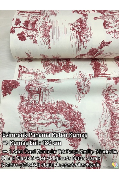 Renk Tekstil Fransız Esintisi DUCK Keten Kumaş - Döşeme - Dikiş - Minder Kaplama - Masa Örtüsü