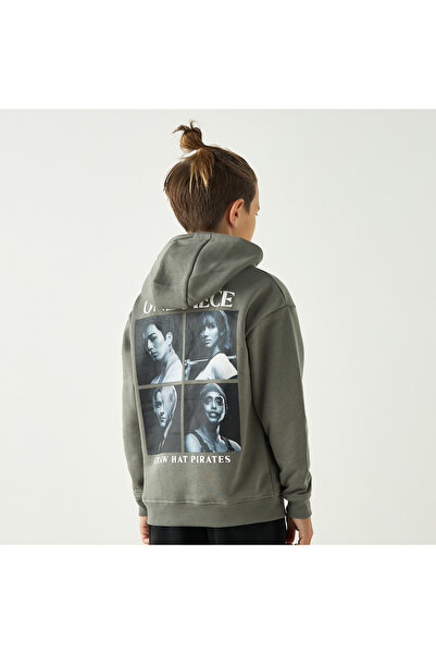 Netflix One Piece Print Long Sleeves Sweatshirt with Hood