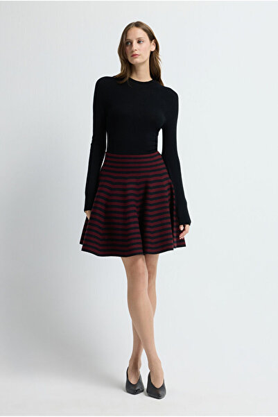 adL Volanlı Kısa Triko Etek