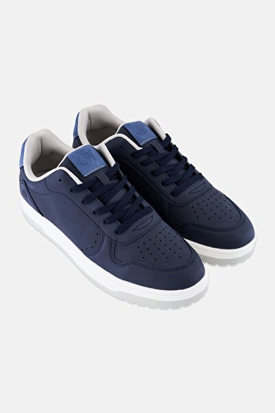JASON WU Men Brand Logo Lace Up Casual Shoes, Navy blue