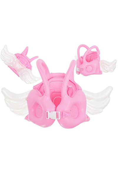 Avex Vesta gonflabila de inot cu aripioare, pentru copii, culoare Roz