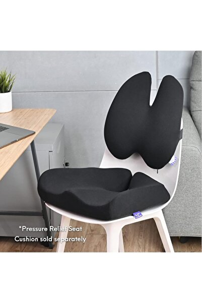 Generic C CUSHION LAB Extra Dense Lumbar Pillow - Ergonomic Multi-Region Firm Back Support - Black