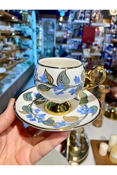 ACAR ORVILLE MAVİ 6 KİŞİLİK TÜRK KAHVESİ FİNCANI