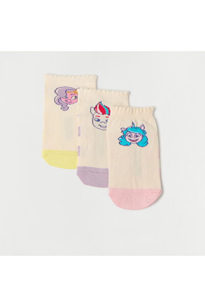 Hasbro My Little Pony Print Ankle Length Socks - Set of 3