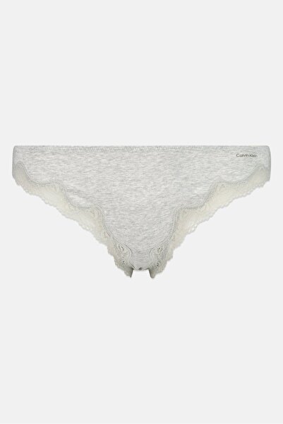 Calvin Klein Women Heather Thong Panty, Grey