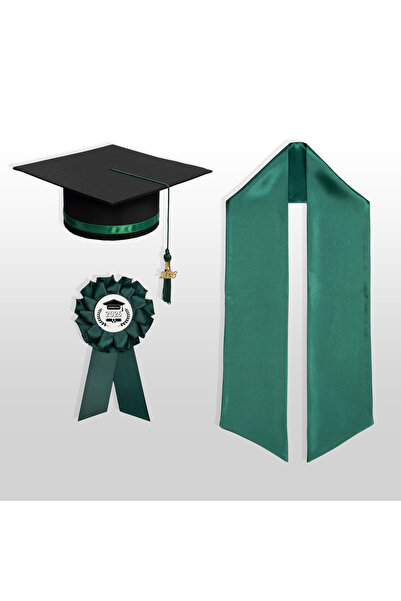 Toca Absolvire Graduation Set – Cap, Scarf and Bow, Non-Personalized, Celebration, End of Year, High School, College