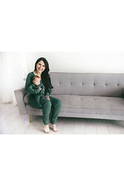 Lovedbaby Womens onesie, 100% cotton, Thermal Pine, XS-L