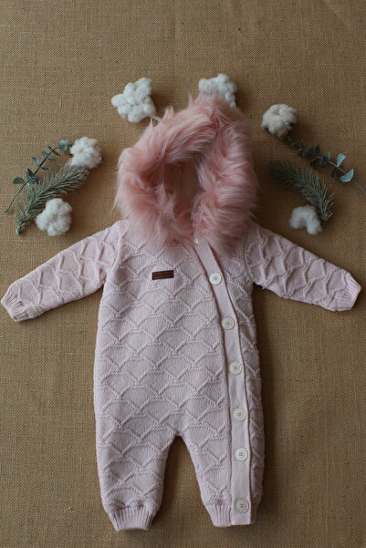 NİNOS ALEGRES KIZ %100 PAMUK YANDAN AÇILIMLI YÜNLÜ TULUM PINK