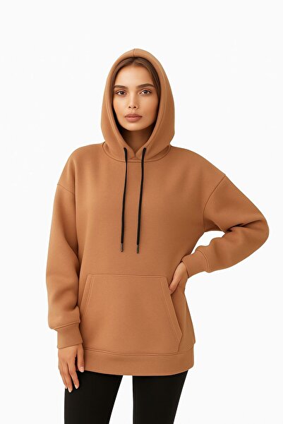 DEEP BEACH oversized Φούτερ Unisex με με κουκούλα τσέπες καγκουρό