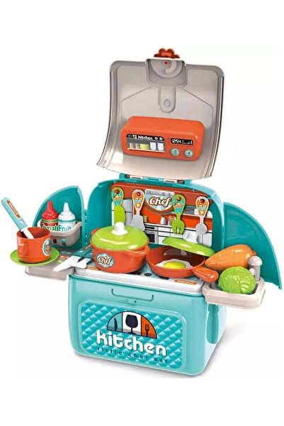 BAYBEE 2-in-1 Portable Kitchen Play Set for Kids (Trolley Suitcase Pretend Play)