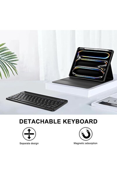 HYX iPad Pro 11-inch Case 2024 with Detachable Keyboard (Black)