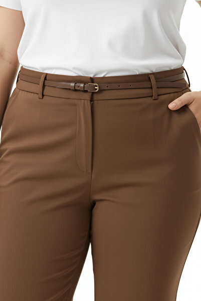 Ekol Beli Kemerli Bol Paça Pantolon