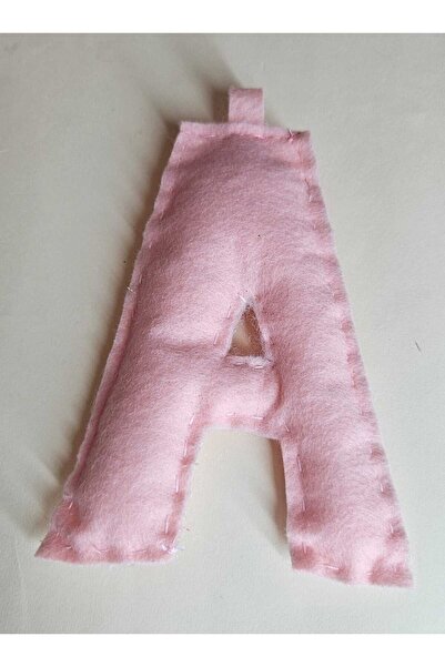 Leylace حروف مصنوعة من اللباد المبطن بالألياف من الداخل بلون وردي فاتح، قطعة ...