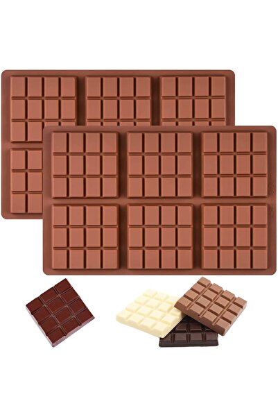 Dharst Silicone mold for square chocolate tablets - T13512