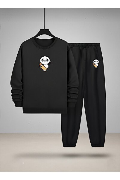 LORVEX Детски велосипеден суитчър и комплект спортен екип FIGHTER PANDA с при...