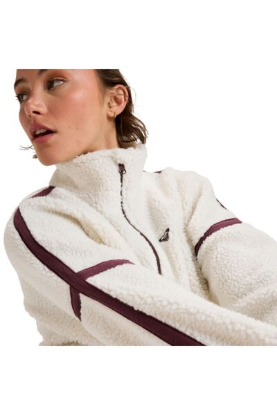 Roxy Boundless Spirit Zippered Women's White Fleece Jacket