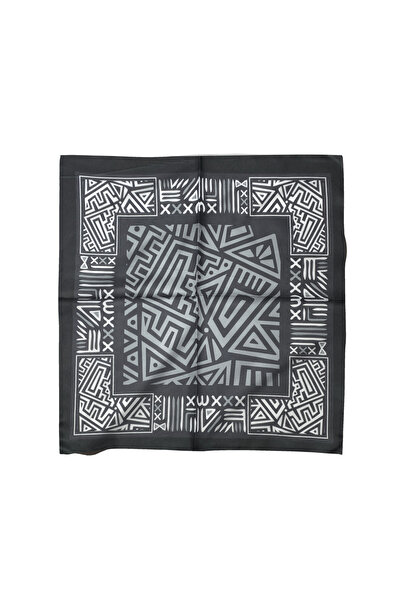 Sultan İpek Geometrik Desenli Fular / Bandana 52x52