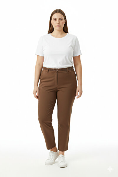 Ekol Beli Kemerli Bol Paça Pantolon