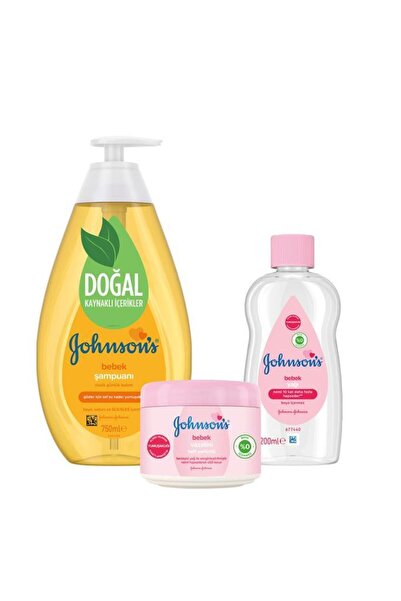 Johnson's Johnson’s Bebek Şampuanı 750+ Yağ 200 ml + Hafif Parfümlü Bebek Vazelini 100 ml