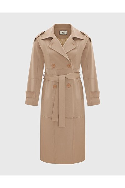 İLVİ Andrada Camel Women's Trench Coat