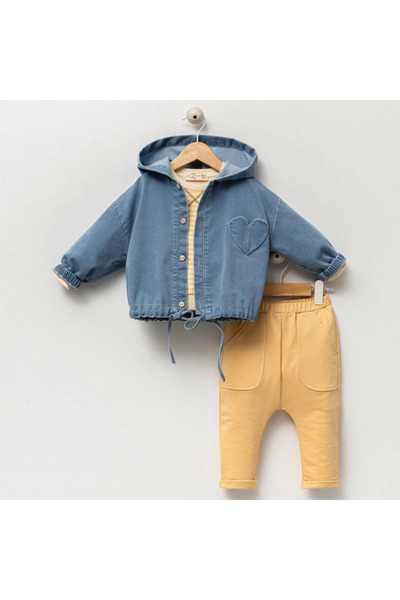 Micii Ștrumfi Casual 3-piece set for boys, cotton