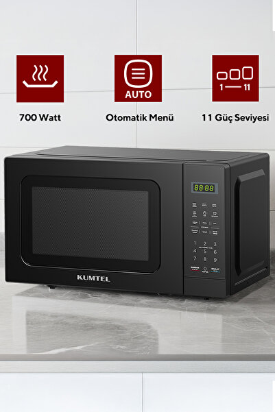 KUMTEL HM-12 Dijital Mikrodalga Fırın - Siyah