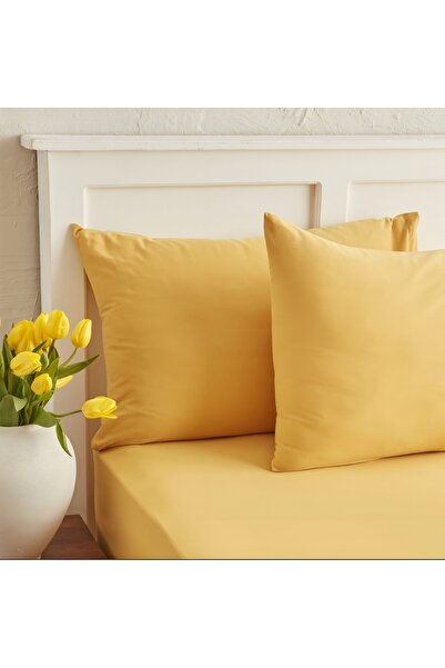 LENSA HOME 2 قطعة غطاء وسادة 100% قماش قطني - قماش قطني 100% - بغطاء