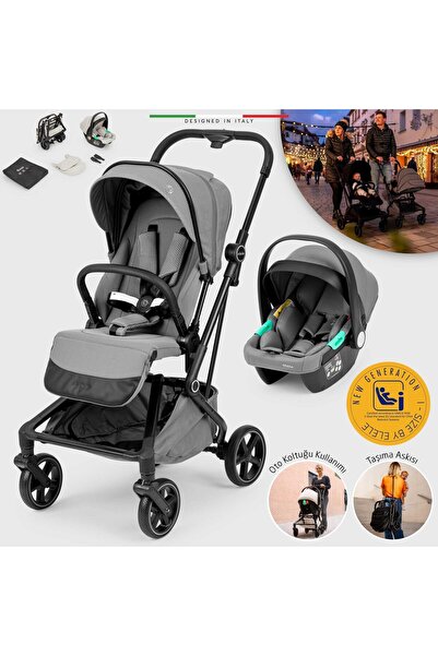 Rotativo Two-Way Cabin Type Travel Stroller Grey