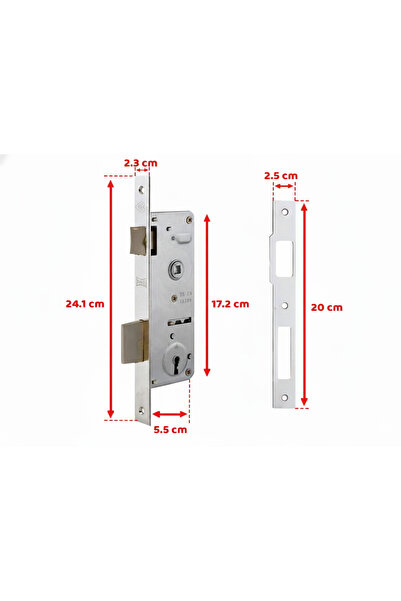 Kale Kilit Kale 151 Serisi İç Kapı Gömme Kilit 40mm Standart Seren Tek Anahta...