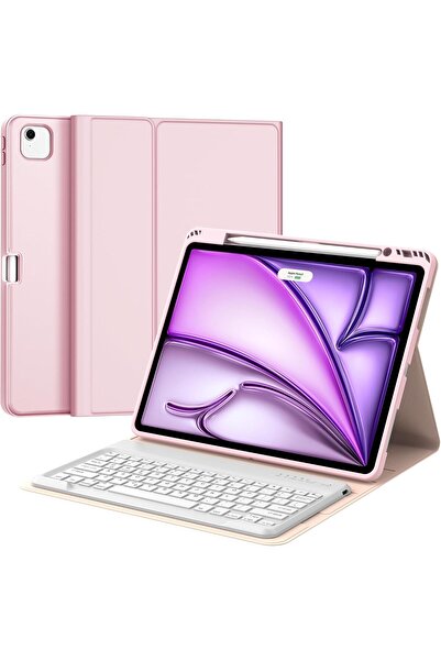 HYX حافظة لوحة مفاتيح لجهاز iPad Air مقاس 13 بوصة (M3/M2) - لوحة مفاتيح لاسلكية قابلة للفصل المغناطيسي، غطاء فوليو مع