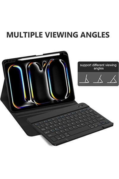 HYX Keyboard Case for iPad Pro 11-inch (M4) 2024, Detachable Bluetooth Keyboard Case with Pencil