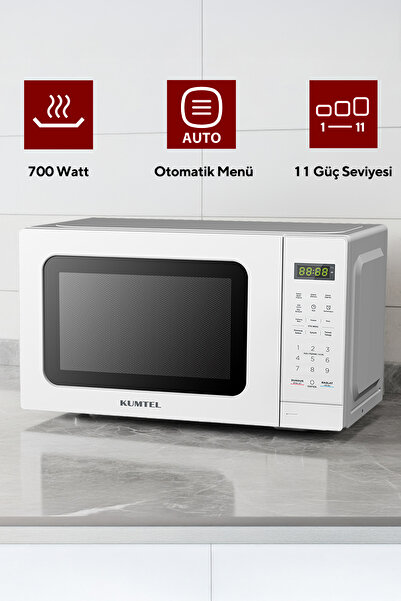 KUMTEL HM-11 Dijital Mikrodalga Fırın - Beyaz