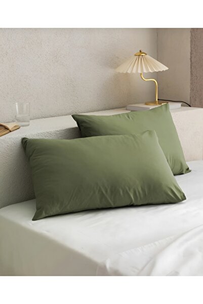 LENSA HOME 2 Pieces Pillowcases 100% Cotton Fabric - 100% Cotton Fabric - wit...