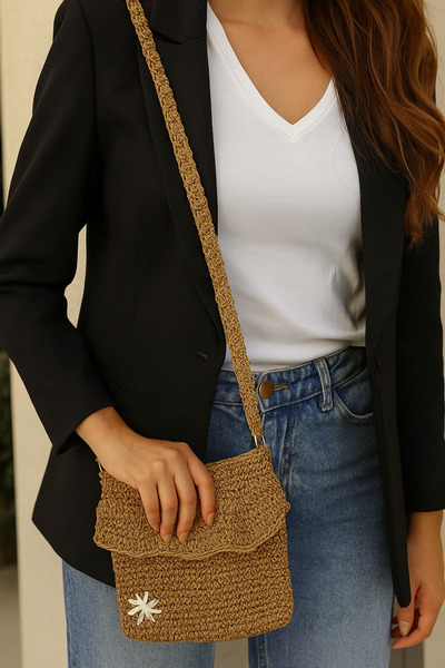 SİMAYMODDA Straw Phone Bag