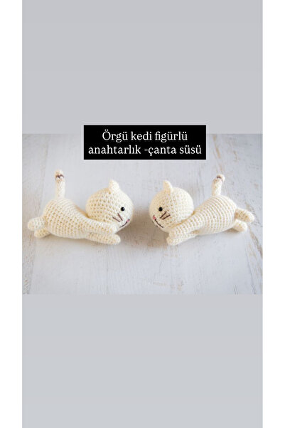 NEVAMATÖLYE El Yapımı Amigurumi Kedi Anahtarlık / Çanta Süsü