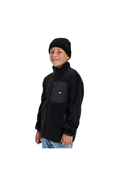 Quiksilver Ice Fields Fz Boy's Black Fleece Jacket