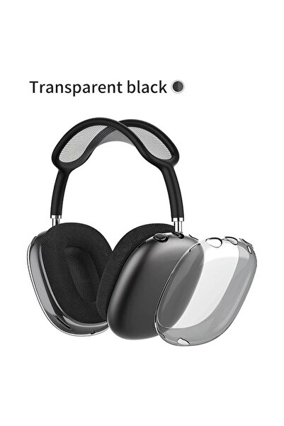 DooLike Soft TPU Case for AirPods Max – Transparent / Black, Ultra-thin, Full Protection