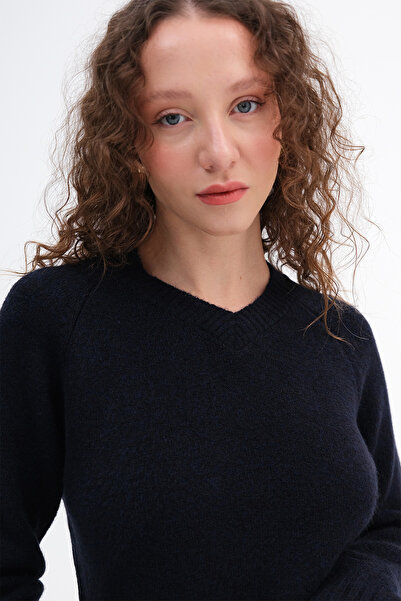 Addax V-Neck Knitwear Sweater K3442