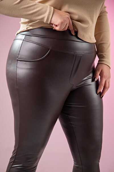 Roxxlen Δερμάτινο κολάν μεγάλου μεγέθους