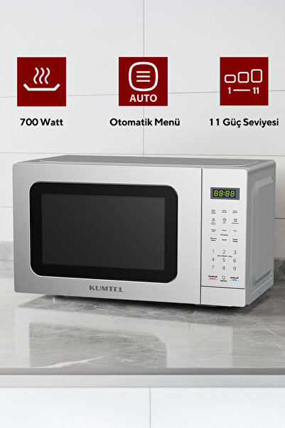 KUMTEL HM-13 Dijital Mikrodalga Fırın - Silver