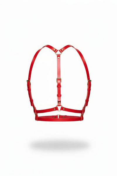 Angels Passion Red Women's Belt Leather O Ring Buckle Detailed Strap Body Acc...