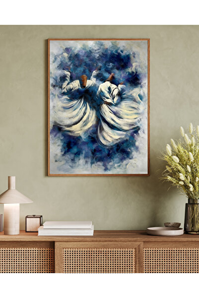 Tuba Decor Tablo dintr-o singură bucată cu rame din lemn pentru sufragerie, s...